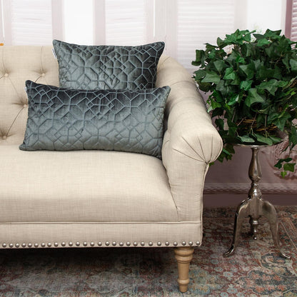 20" Charcoal Cotton Blend Throw Pillow - Loft&Timber