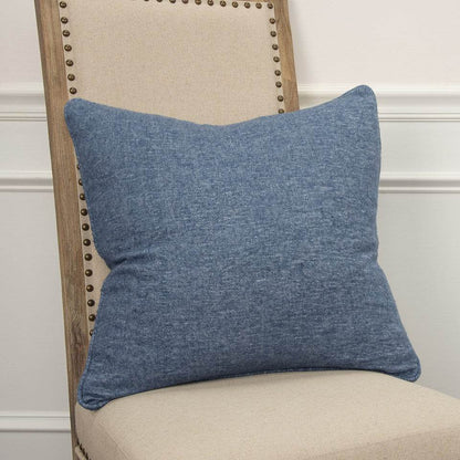 Blue Solid Classic Decorative Throw Pillow - Loft&Timber