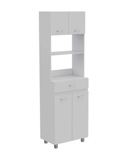79" White Pantry Cabinet with Three Shelves - Loft&Timber