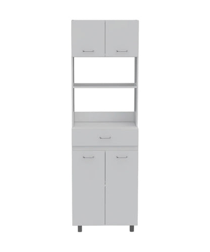 79" White Pantry Cabinet with Three Shelves - Loft&Timber