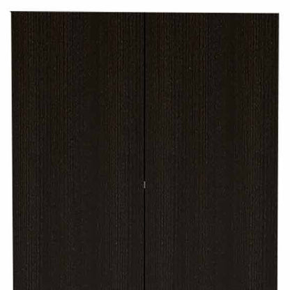 79" Modern Black Pantry Cabinet with Two Doors and Five Shelves - Loft&Timber