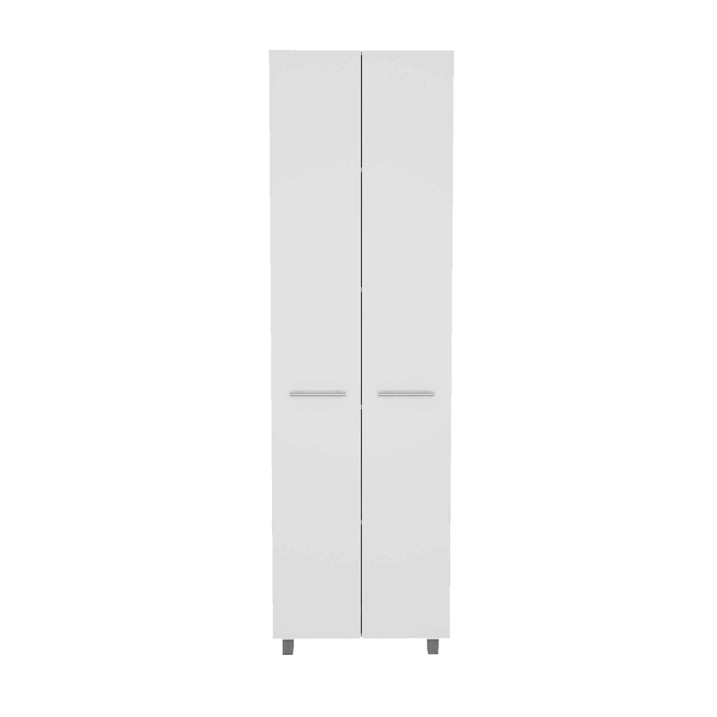 78" Modern White Pantry Cabinet with Two Full Size Doors - Loft&Timber