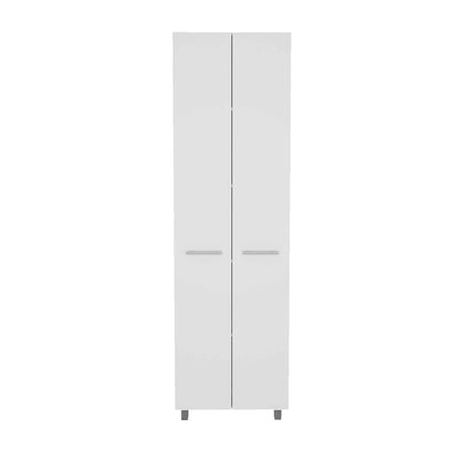 78" Modern White Pantry Cabinet with Two Full Size Doors - Loft&Timber