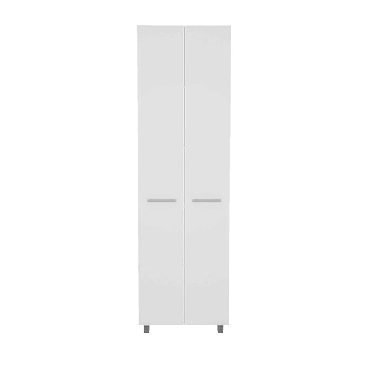 78" Modern White Pantry Cabinet with Two Full Size Doors - Loft&Timber