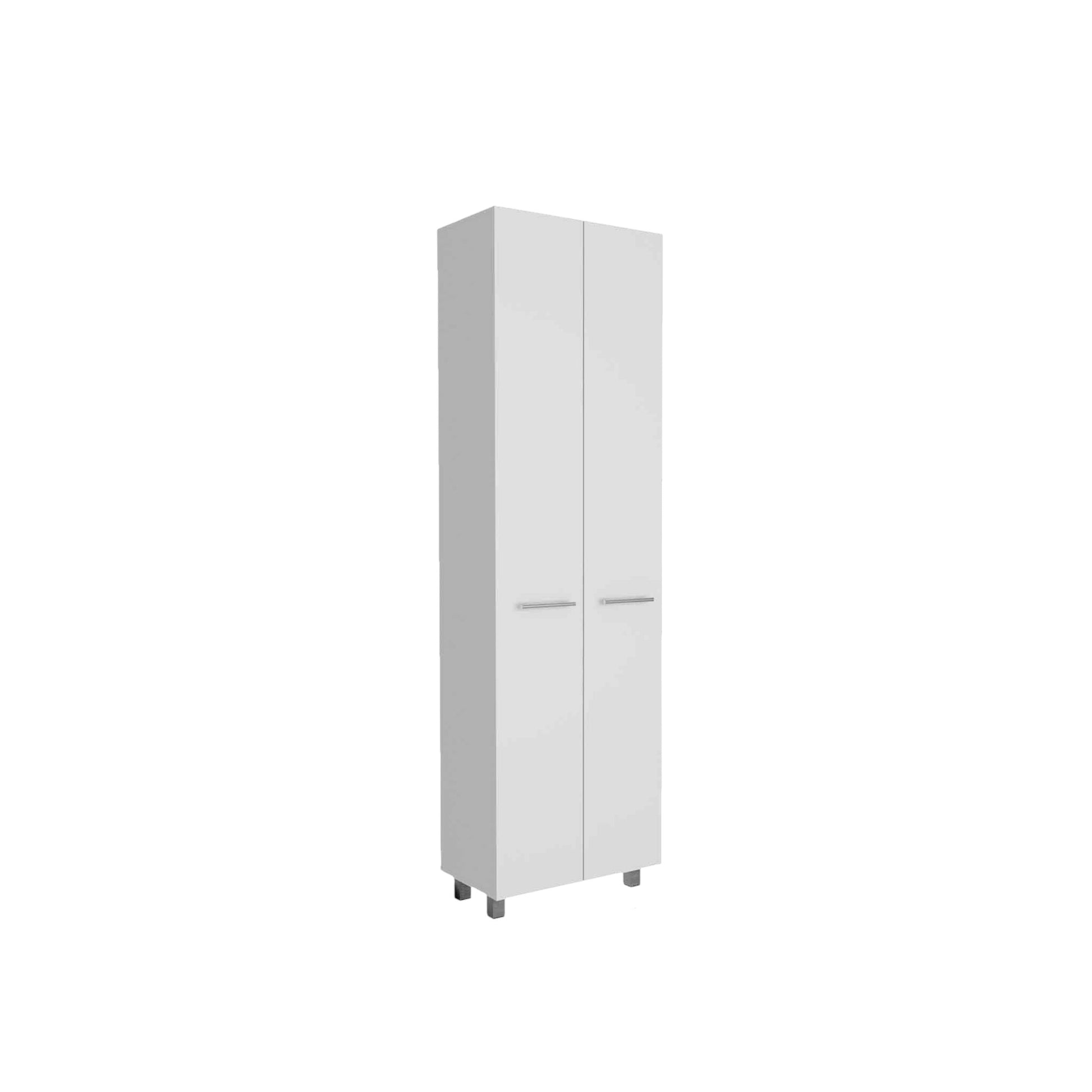 78" Modern White Pantry Cabinet with Two Full Size Doors - Loft&Timber