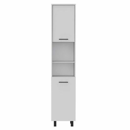 78" Modern White Pantry Cabinet with Five Shelves - Loft&Timber