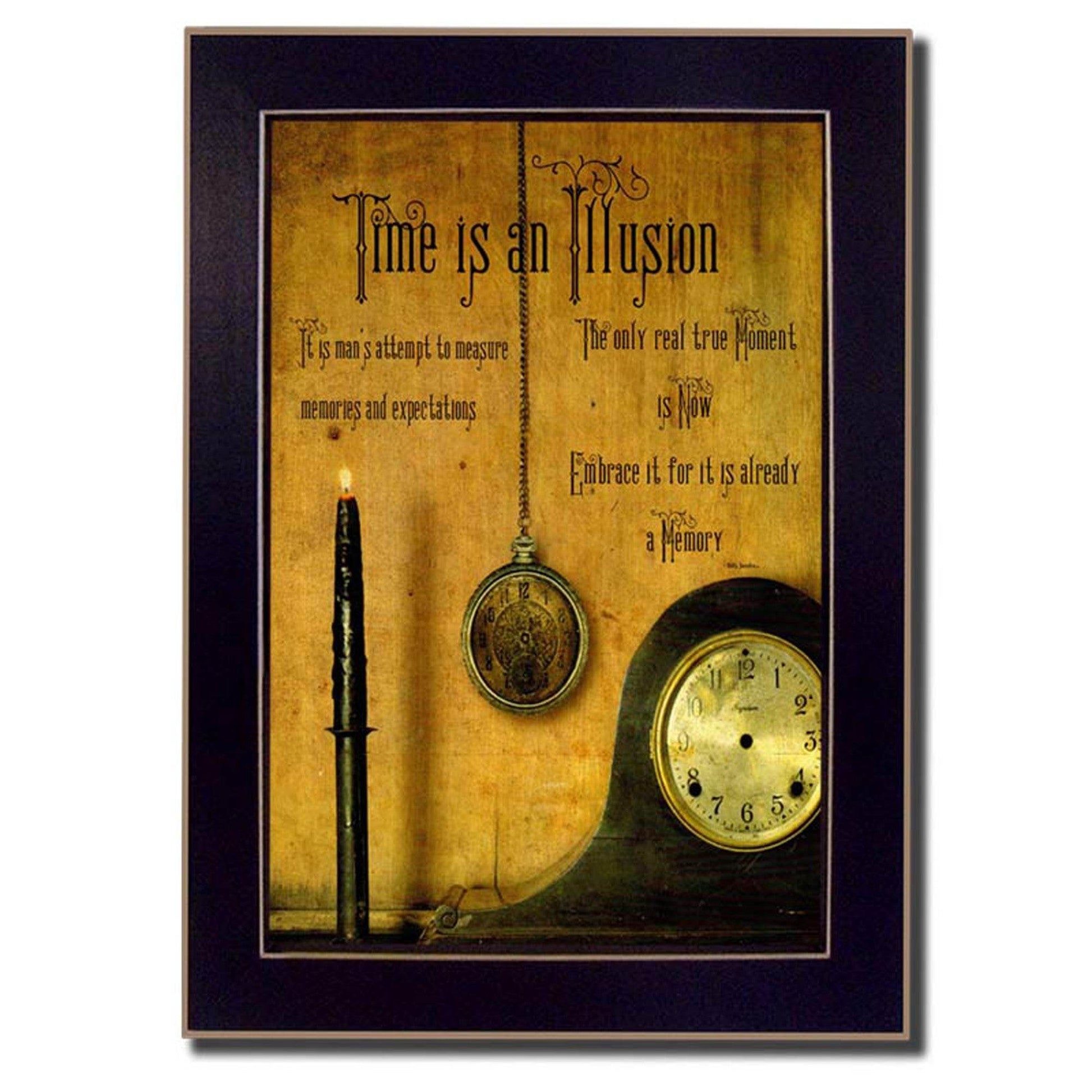 Time is the Illusion Black Picture Frame Print Wall Art - Loft&Timber