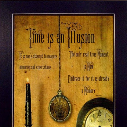 Time is the Illusion Black Picture Frame Print Wall Art - Loft&Timber