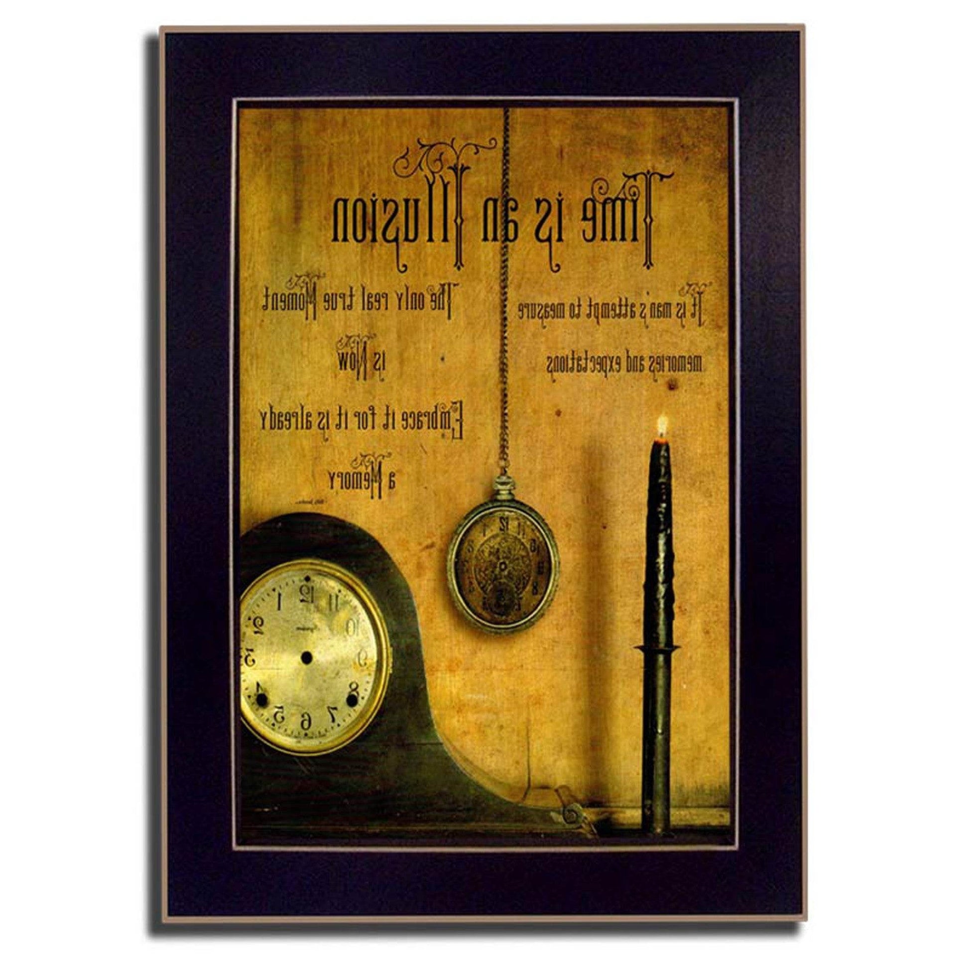 Time is the Illusion Black Picture Frame Print Wall Art - Loft&Timber