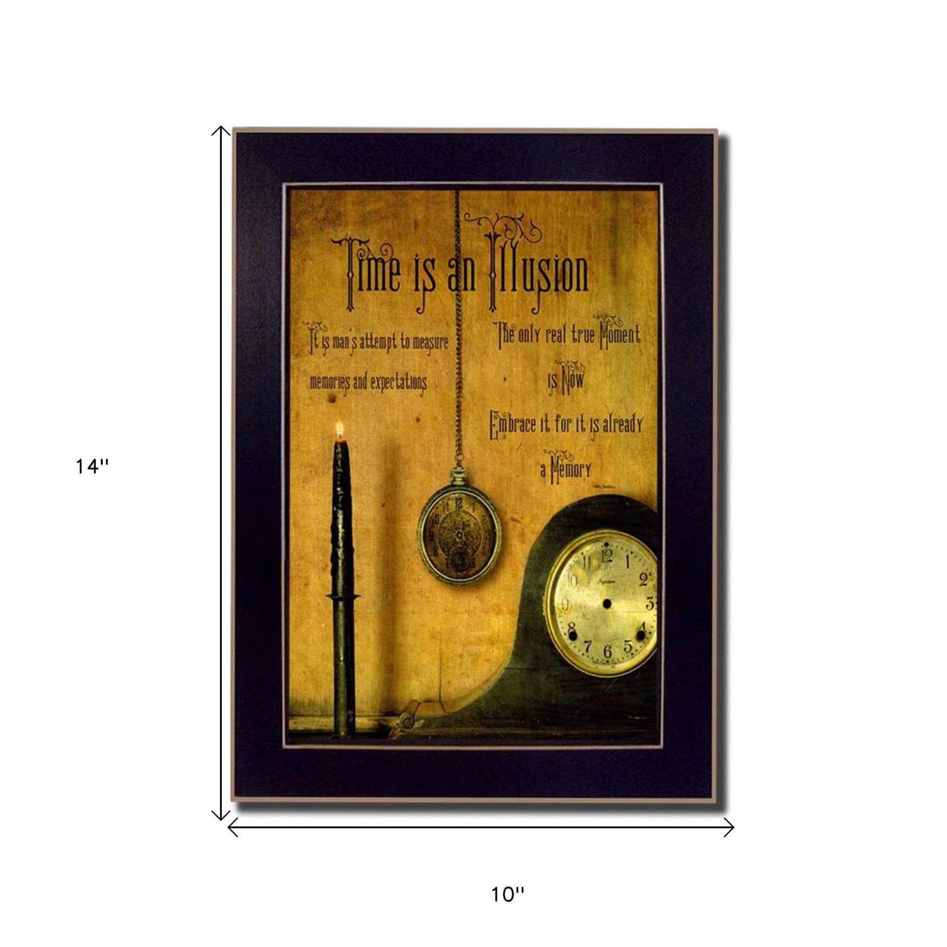 Time is the Illusion Black Picture Frame Print Wall Art - Loft&Timber