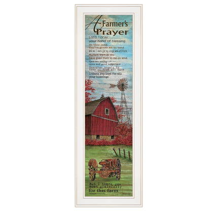 Farmers Prayer 1 White Framed Print Wall Art - Loft&Timber