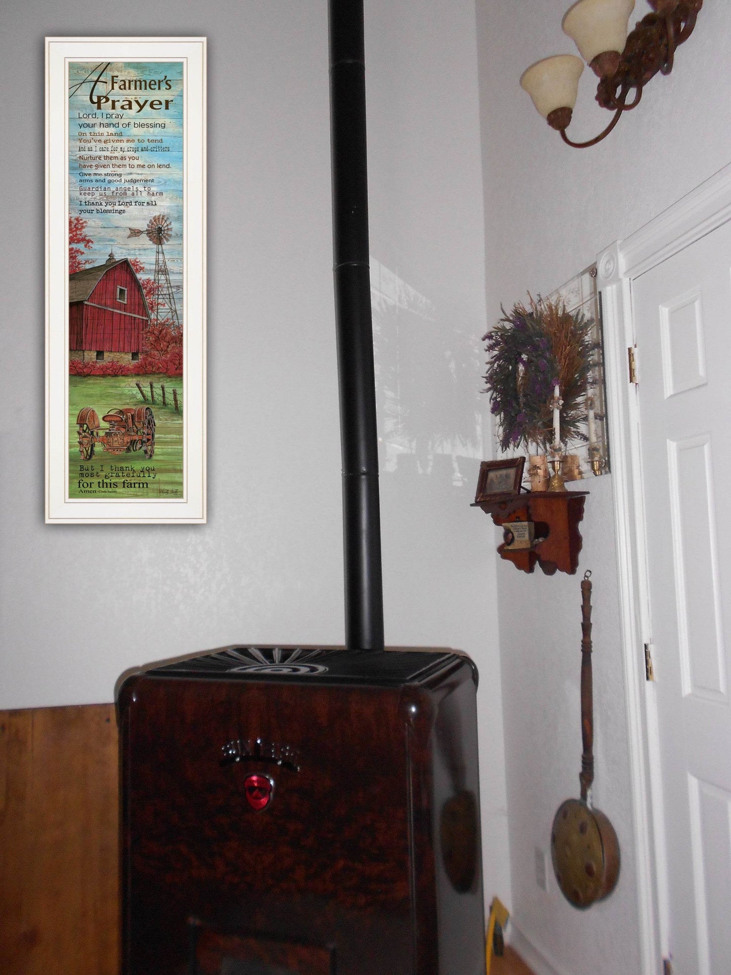 Farmers Prayer 1 White Framed Print Wall Art - Loft&Timber