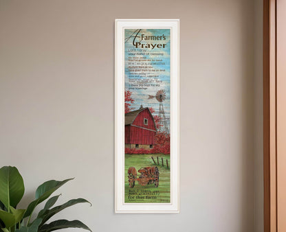 Farmers Prayer 1 White Framed Print Wall Art - Loft&Timber