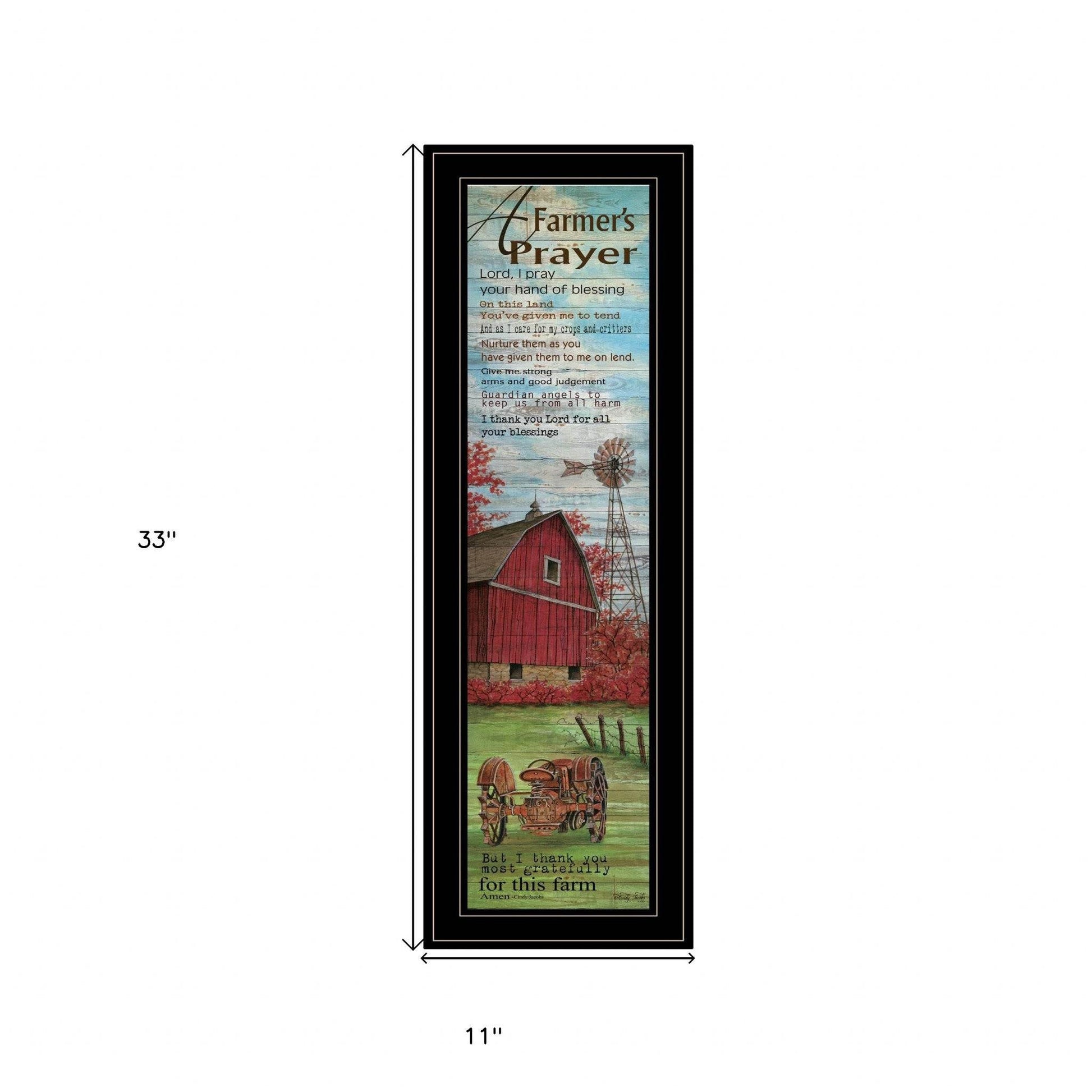 Farmers Prayer 2 Black Framed Print Wall Art - Loft&Timber