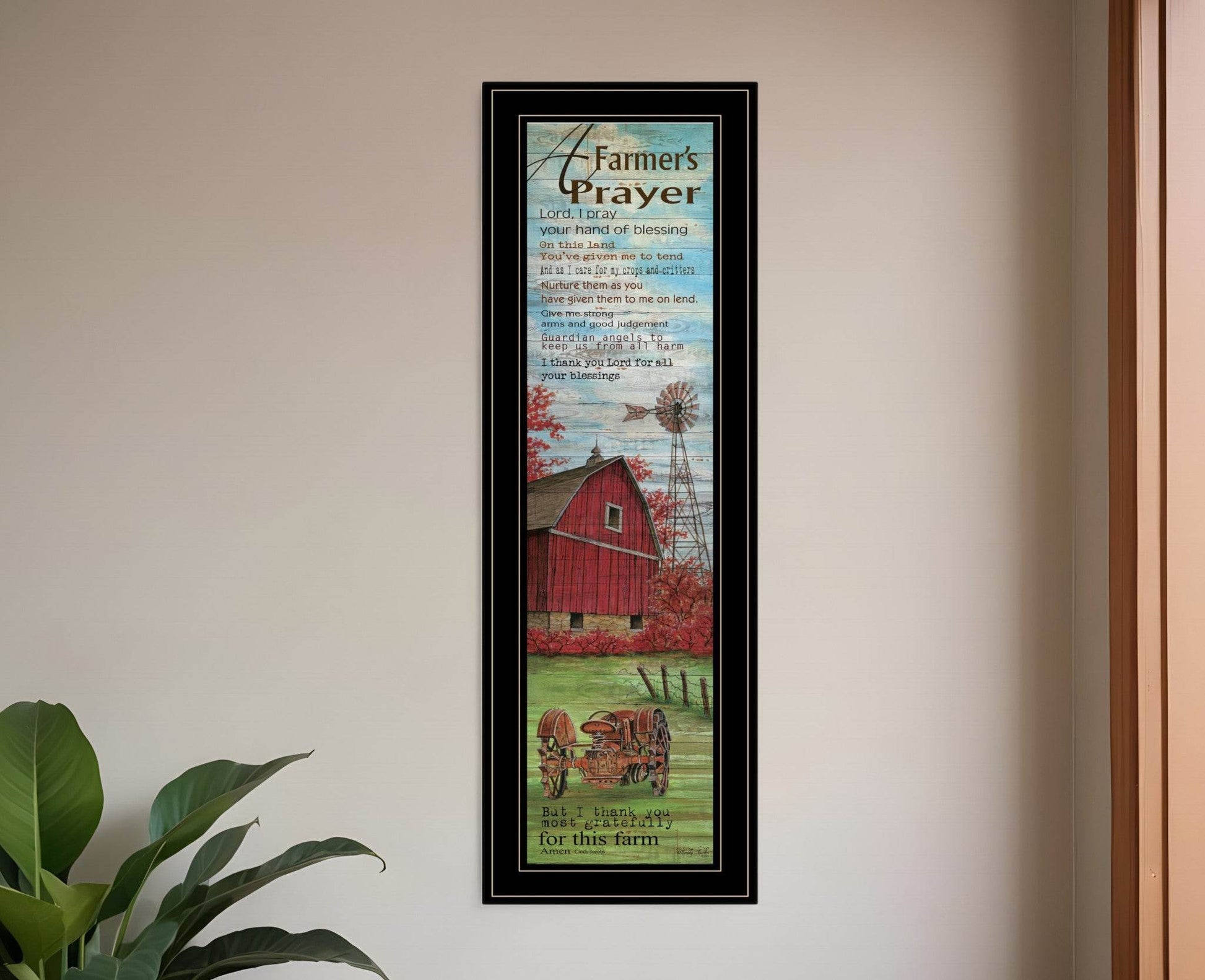 Farmers Prayer 2 Black Framed Print Wall Art - Loft&Timber