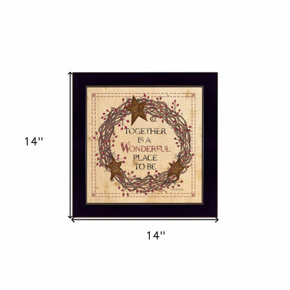 Together is a Wonderful Place to Be Ready to Hang Framed Print Black Frame Black Framed Print Wall Art - Loft&Timber