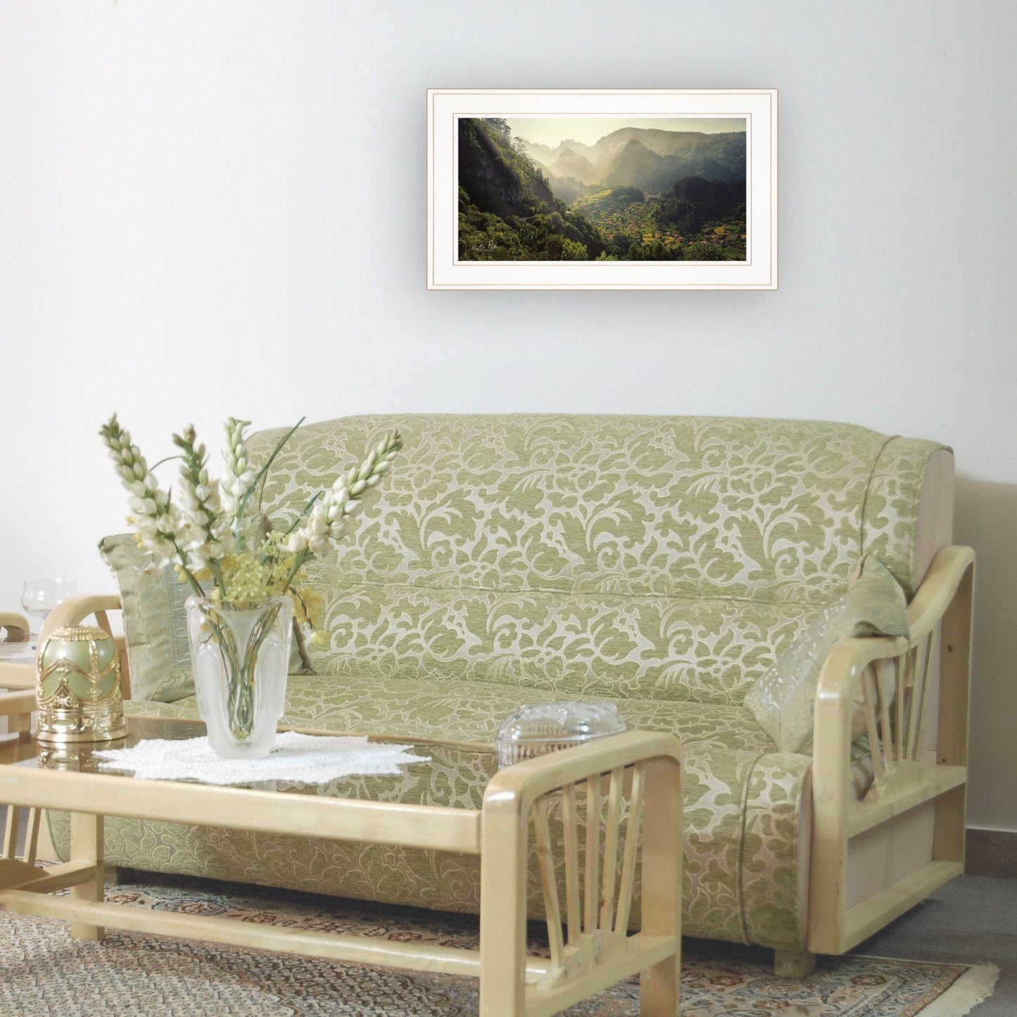 Land of the Hobbits Martin Podt Ready to Hang Framed Print White Frame White Framed Print Wall Art - Loft&Timber