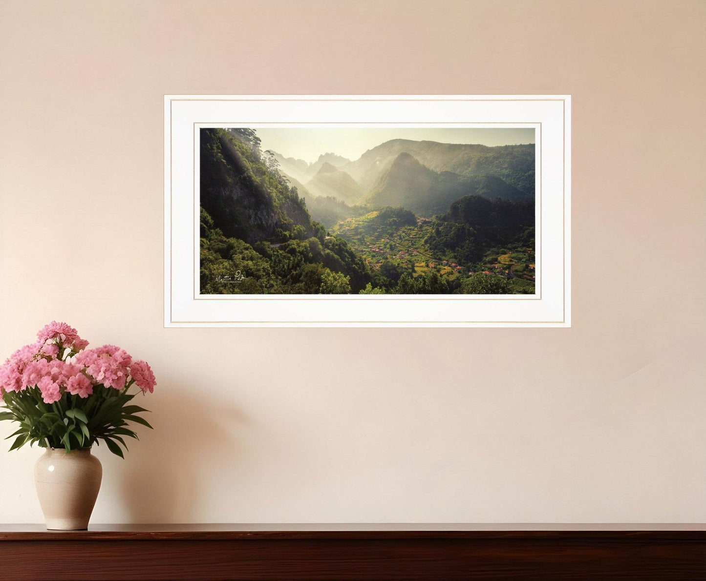 Land of the Hobbits Martin Podt Ready to Hang Framed Print White Frame White Framed Print Wall Art - Loft&Timber
