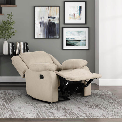 Recliner Chair Living Room Reclining Sofa Chair, Home Theater Seating, Wall Hugger Recliner, Manual Recliner Sofa Chair for Living Room/Office/Apartment, Oatmeal - Loft&Timber