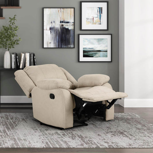 Recliner Chair Living Room Reclining Sofa Chair, Home Theater Seating, Wall Hugger Recliner, Manual Recliner Sofa Chair for Living Room/Office/Apartment, Oatmeal - Loft&Timber