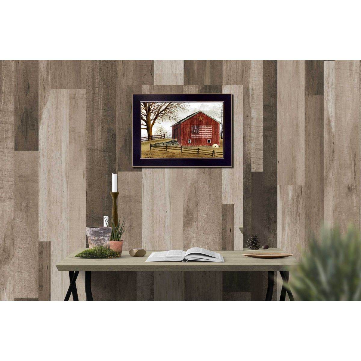 Flag Barn Black Picture Frame Print Wall Art - Loft&Timber