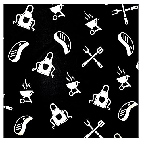 Charlo's Cloth Napkins Set of 4 Beef Gourmet 16" by 16" - Black - Loft&Timber