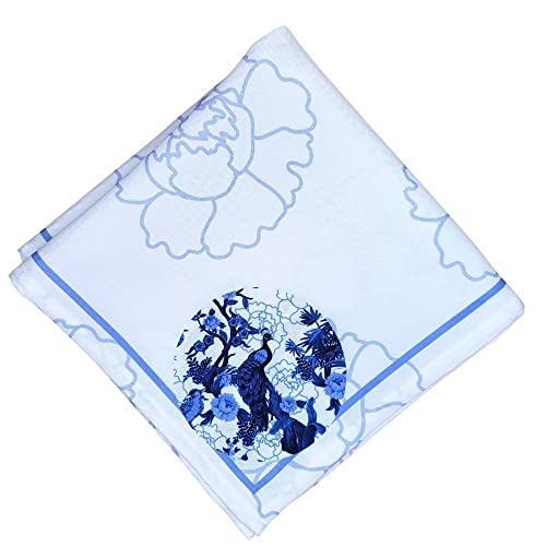 Charlo's Cloth Napkins Set of 4 Peacock 16" by 16" - Blue - Loft&Timber