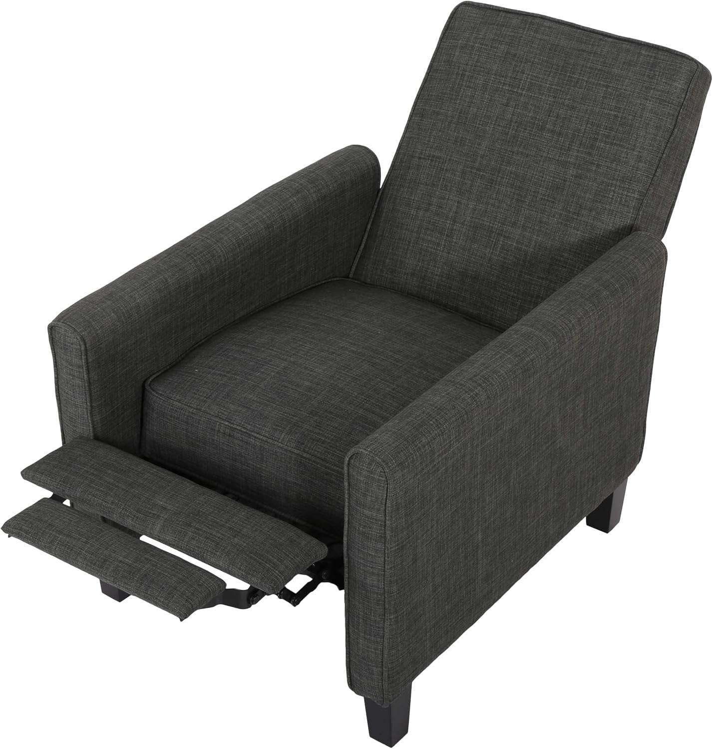Emmie Fabric Recliner (Set of 2), Moss Gray, Dark Brown - Loft&Timber