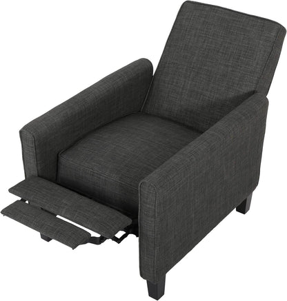 Emmie Fabric Recliner (Set of 2), Moss Gray, Dark Brown - Loft&Timber