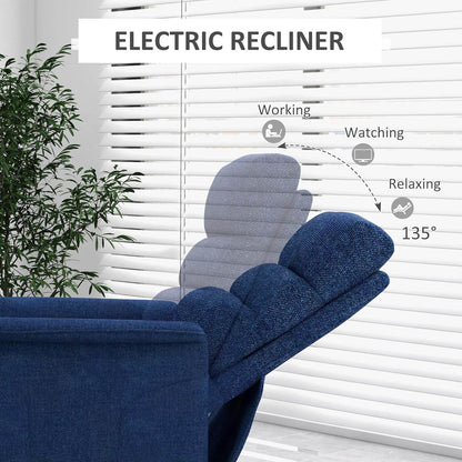 Easy Assembly Power Lift Recliner Fabric Elderly Blue - Loft&Timber