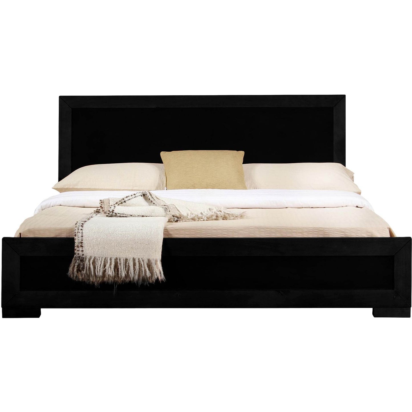 Moma Black Wood Platform Twin Bed With Nightstand - Loft&Timber