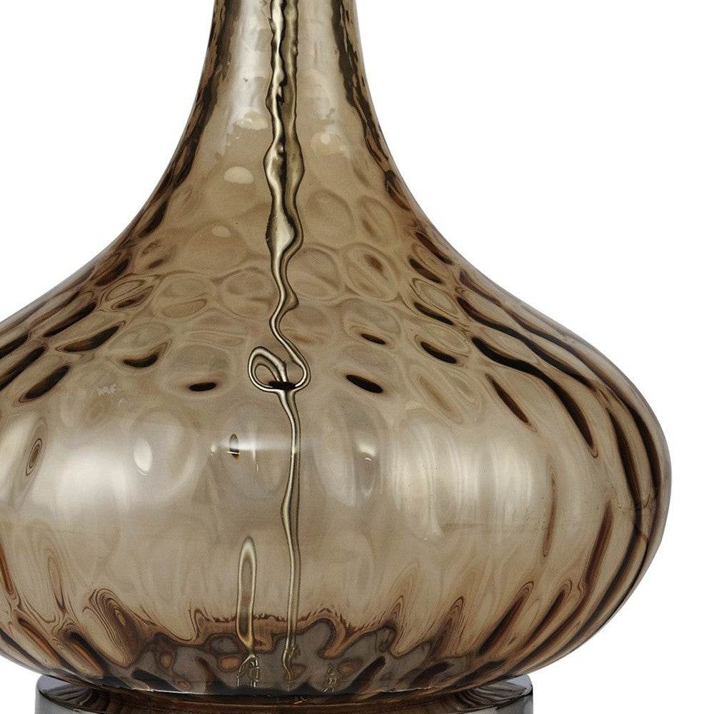 Brown Textured Glass Table Lamp - Loft&Timber