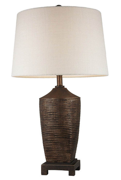 Fantastic Rustic Ribbed Bronze Table Lamp - Loft&Timber