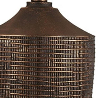 Fantastic Rustic Ribbed Bronze Table Lamp - Loft&Timber