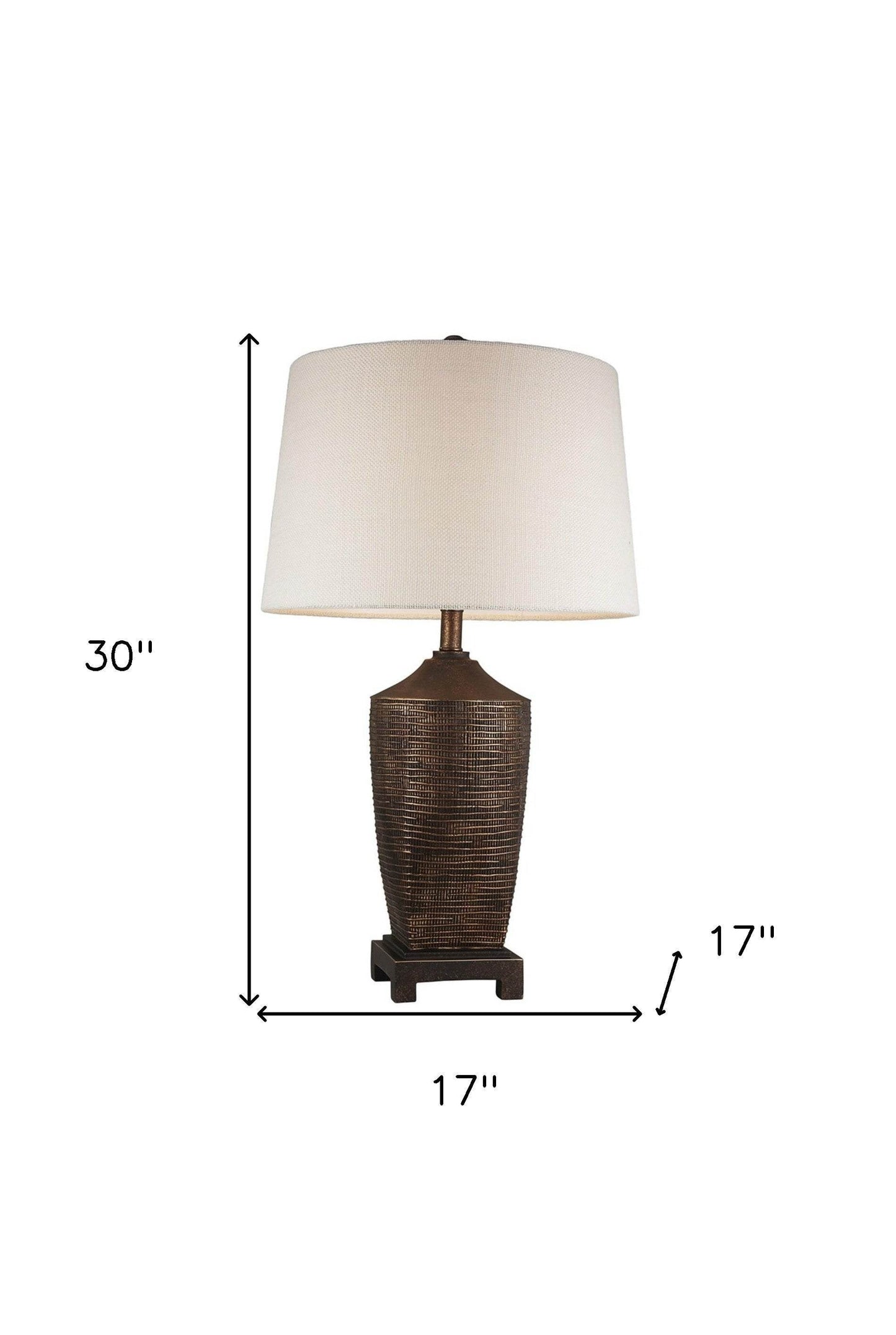 Fantastic Rustic Ribbed Bronze Table Lamp - Loft&Timber