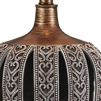 Primo Tall Brown Table Lamp with White Lamp Shade - Loft&Timber