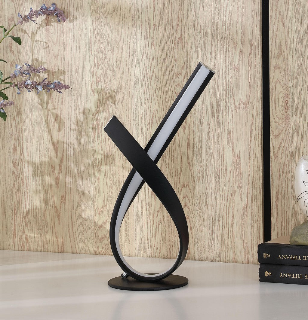 17" Black Bedside Led Table Lamp - Loft&Timber