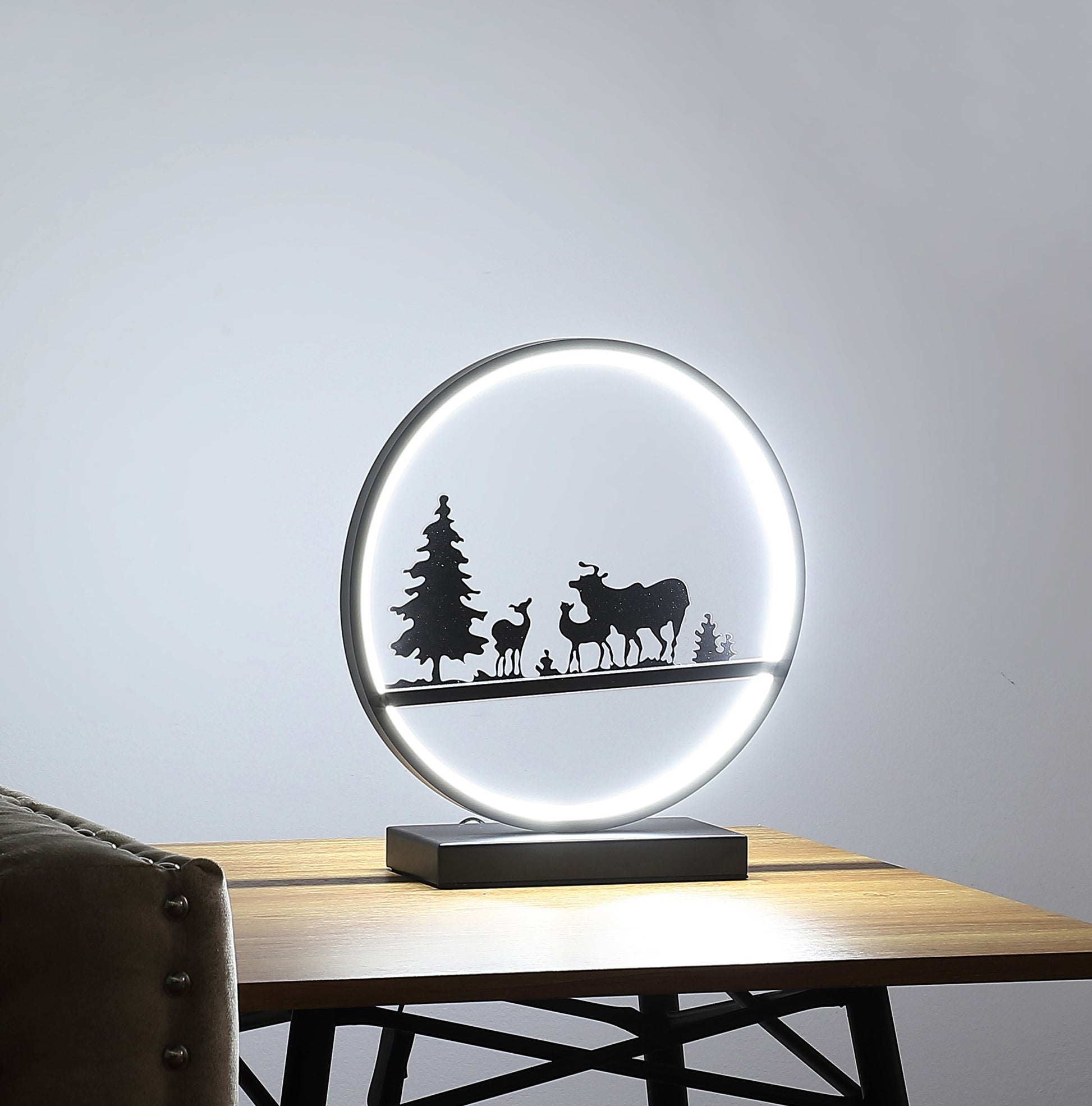 13" Black Bedside Led Table Lamp - Loft&Timber