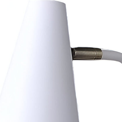 20" Compact White Student Metal Desk Lamp - Loft&Timber