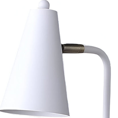 20" Compact White Student Metal Desk Lamp - Loft&Timber