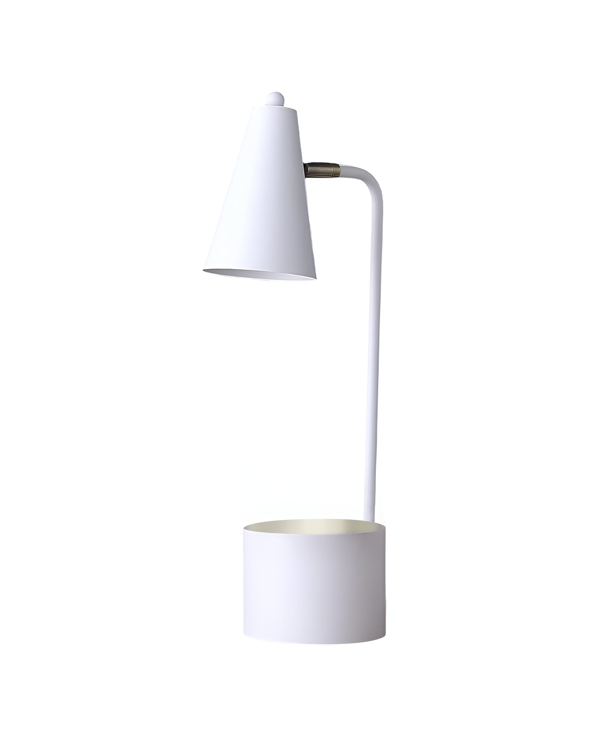 20" Compact White Student Metal Desk Lamp - Loft&Timber