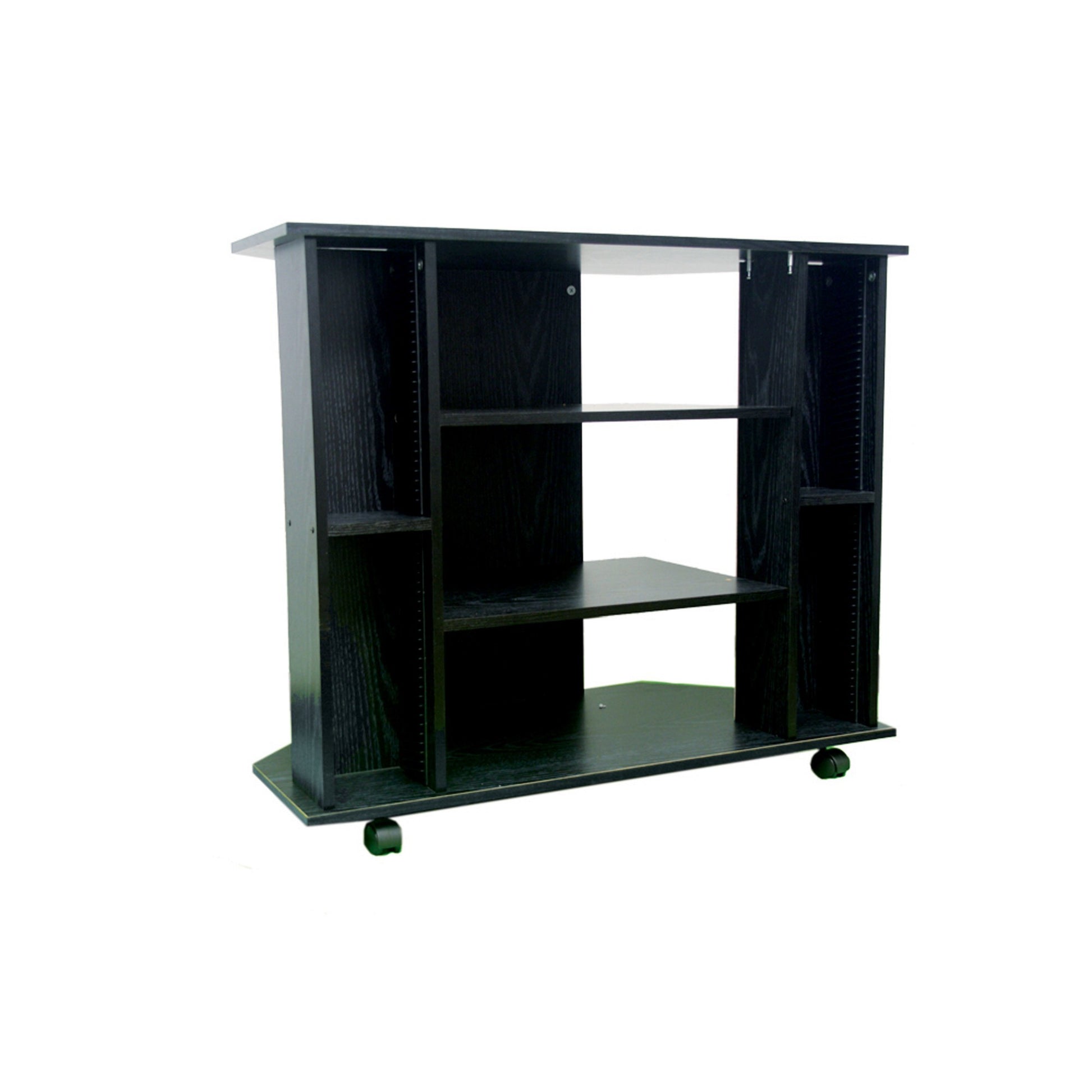 35" Black Open Shelving TV Stand - Loft&Timber