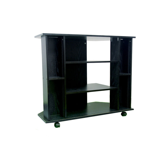 35" Black Open Shelving TV Stand - Loft&Timber