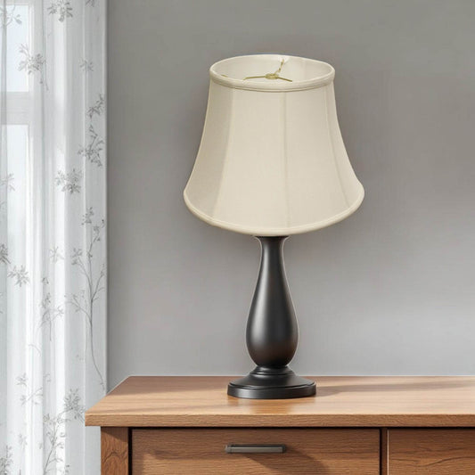 White Monay Shantung Silk Bell Lamp Shade - Loft&Timber