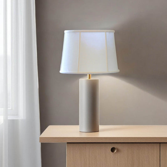 White Linen Drum Lamp Shade - Loft&Timber