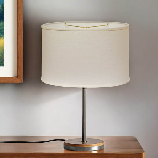 White Linen Oval Lamp Shade - Loft&Timber