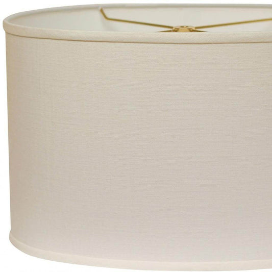 White Linen Oval Lamp Shade - Loft&Timber