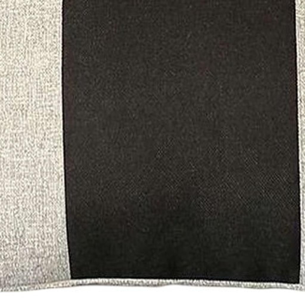 Set of Two 12" X 20" Black And Gray Lumbar Throw Pillows - Loft&Timber