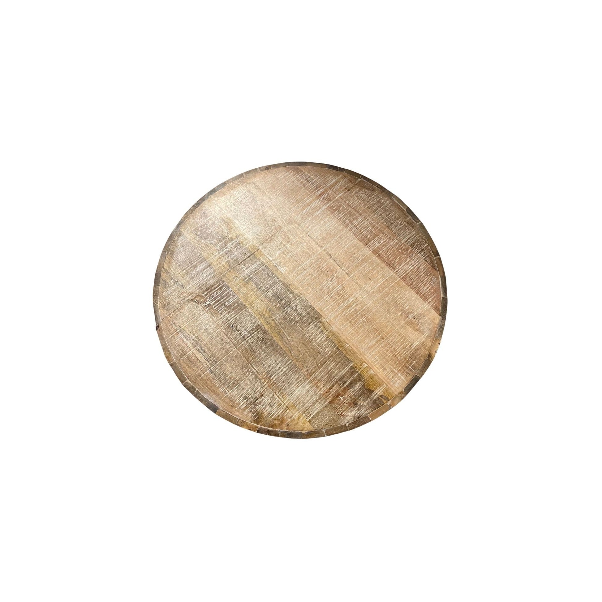 34" Natural Solid Wood Round Bunching Coffee Tables - Loft&Timber