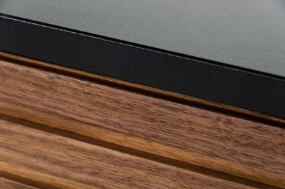 63" Walnut And Gray Wood Open And Enclosed Storage TV Stand-6